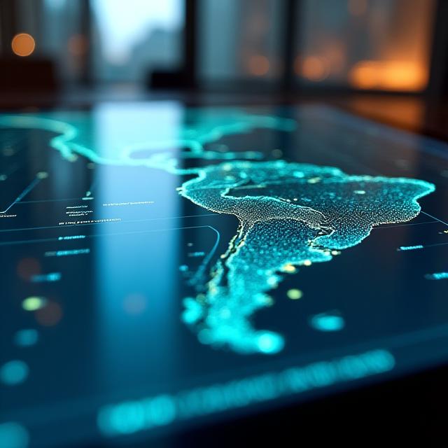 Mapa analítico de flujos comerciales y rutas logísticas en América Latina